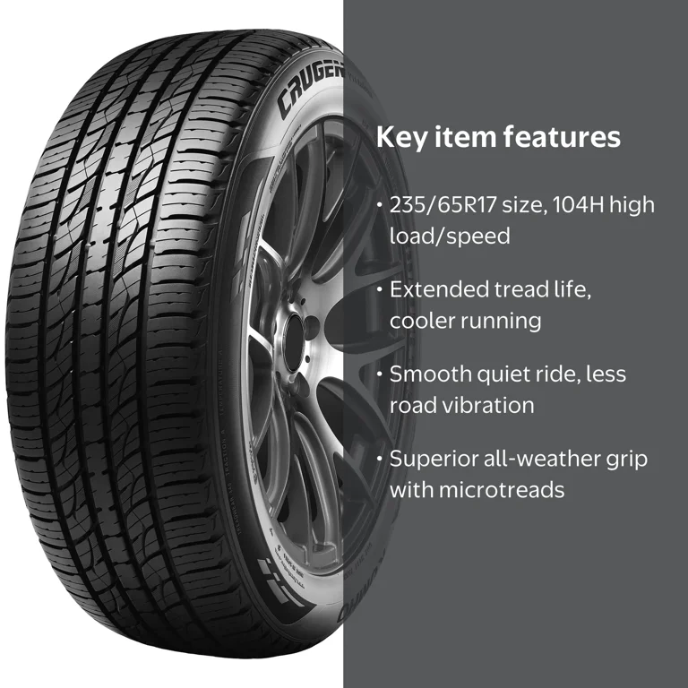 Free Shipping! Kumho All Season SUV Crossover Tire 235/65R17 104H