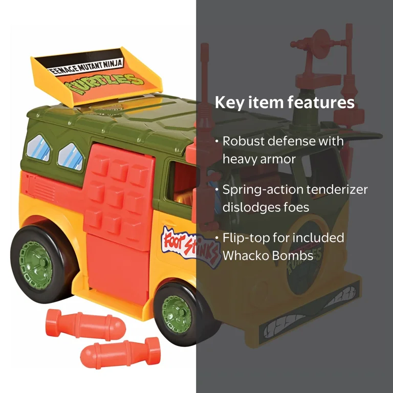 Playmates - TMNT Original Party Wagon, Action Figure Vehicle with
