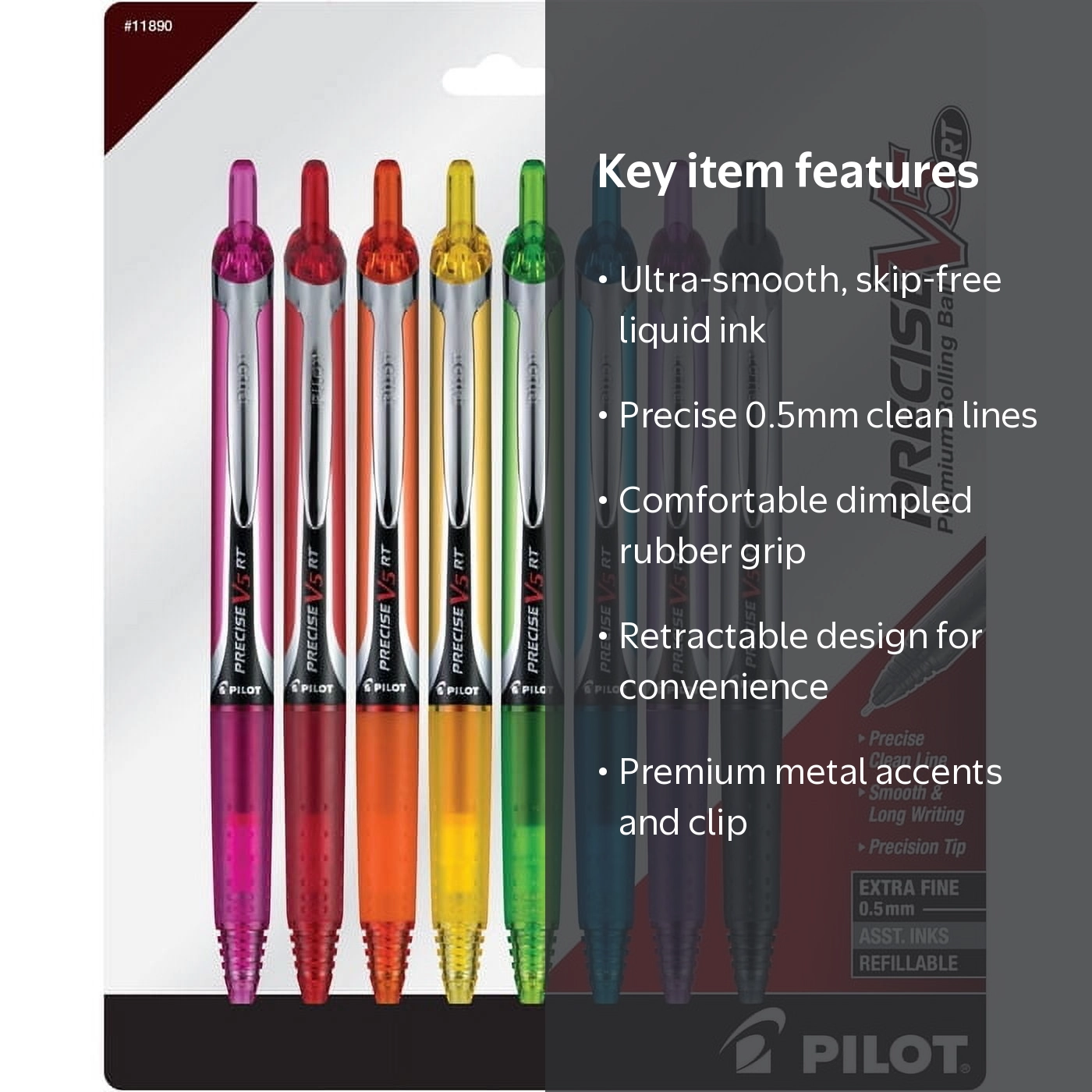 Pilot, Rolling Pen, Extra Fine 0.5mm, Assorted 8 Count - Walmart.com