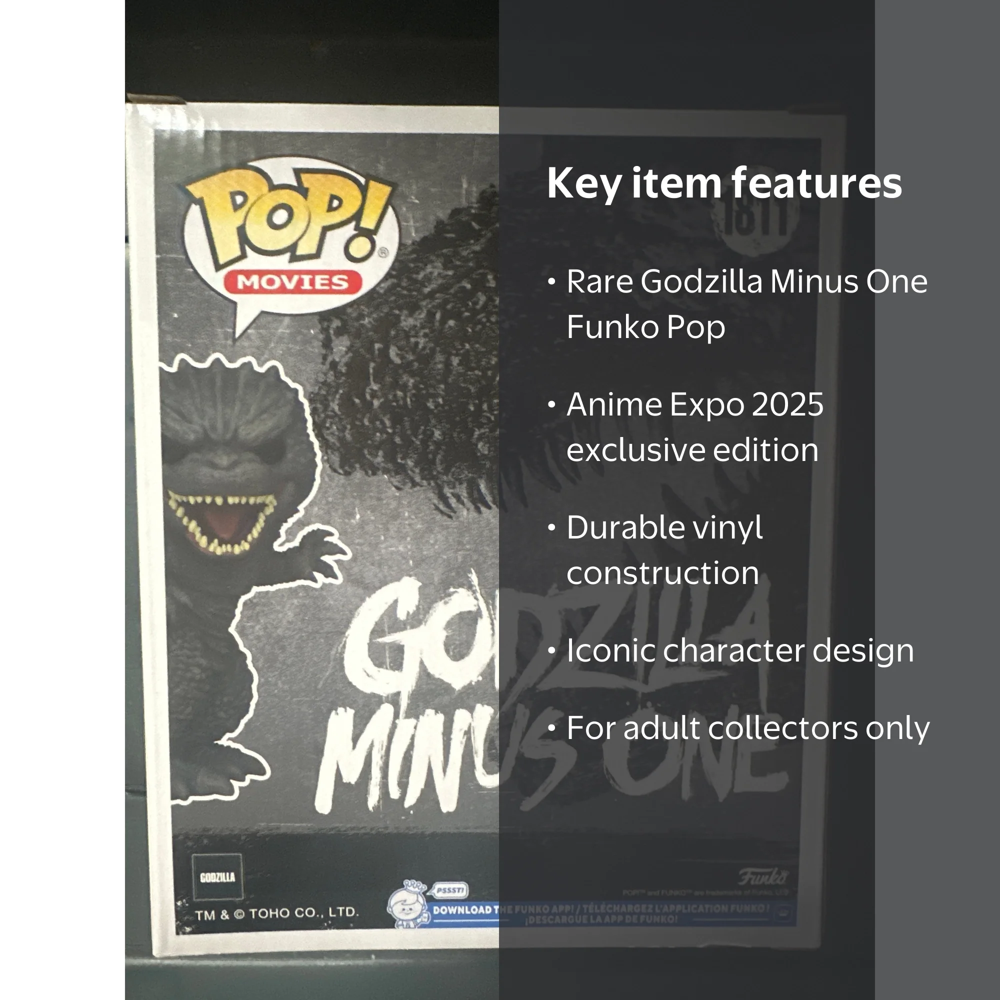 Funko Pop Godzilla Minus One Anime Expo 2025 Exclusive 1811 Vinyl 