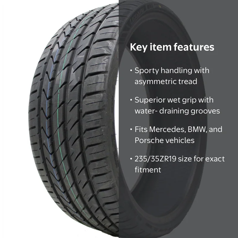 Lexani LX-Twenty Tires Set of 4, 235/35ZR19 91W XL, Fits 2008-14