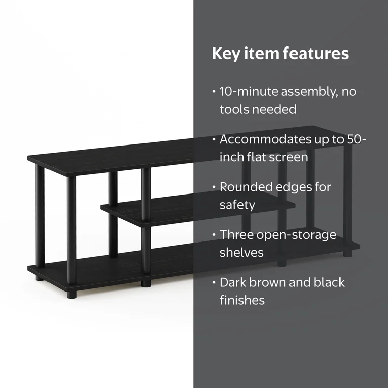 no tabutabu【現状品】 TVM-W90 TVM-W1100 Furinno Turn-N-Tube No Tools Assembly Required TV Stand for up to