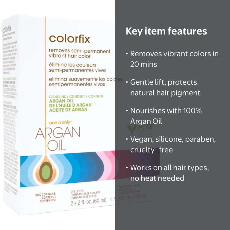 One 'n Only Colorfix Semi-Permanent Color Remover with Argan Oil One 'n Only Colorfix Semi-Permanent Color Remover with Argan Oil