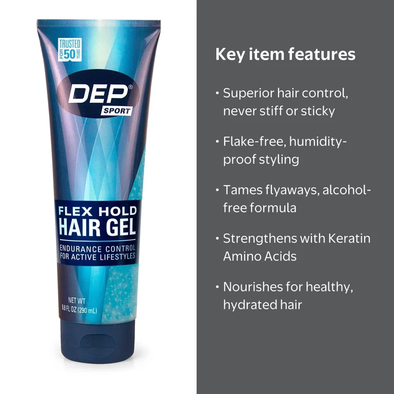 DEP, Hair Gel, 9.8 oz, Controls Hair, Hydrated Hair - Walmart.com