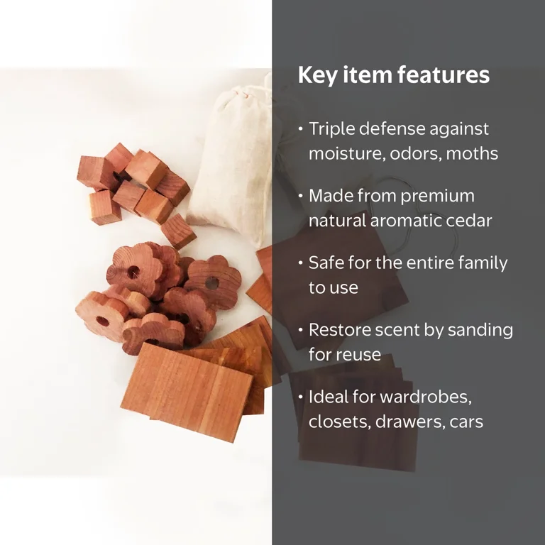 Homegrown Cedar Products Resealable Natural Cedar Moth Protection