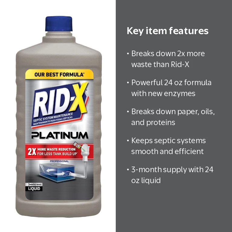 Rid-X, Septic Tank Treatment, 24 oz, 3-Month Supply - Walmart.com