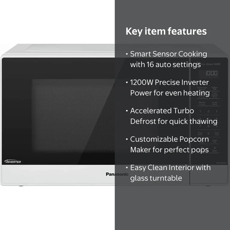 Panasonic Genius Steel Inverter Sensor Countertop Microwave Oven