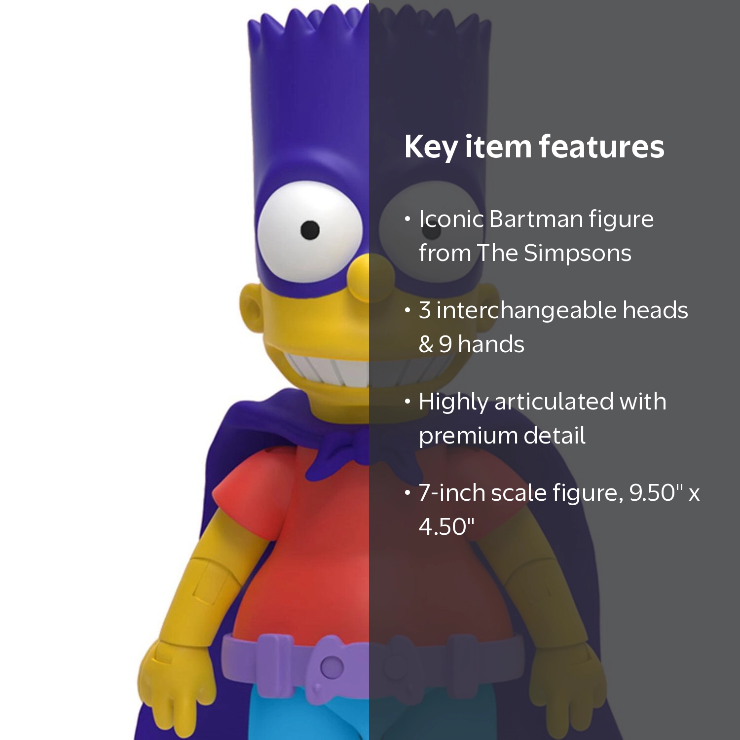 Super7 Teen Bart Simpson Action Figures, Plastic Purple, 9.50