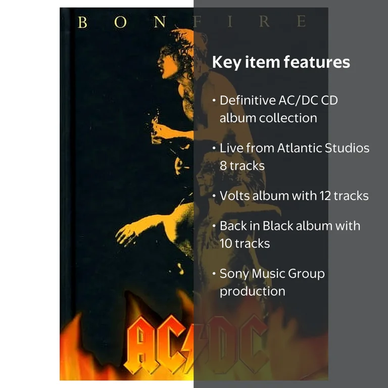 AC/DC Bonfire Box - Heavy Metal Music CD with Live Tracks, Volts