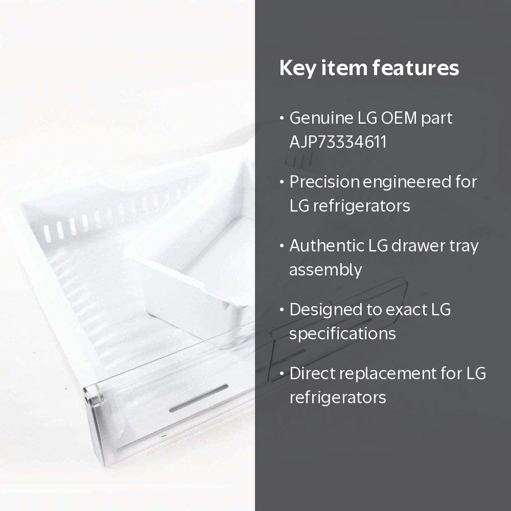 ルイページ LG Genuine OEM Fridge Parts - AJP73334611 Refrigerator Drawer Tray