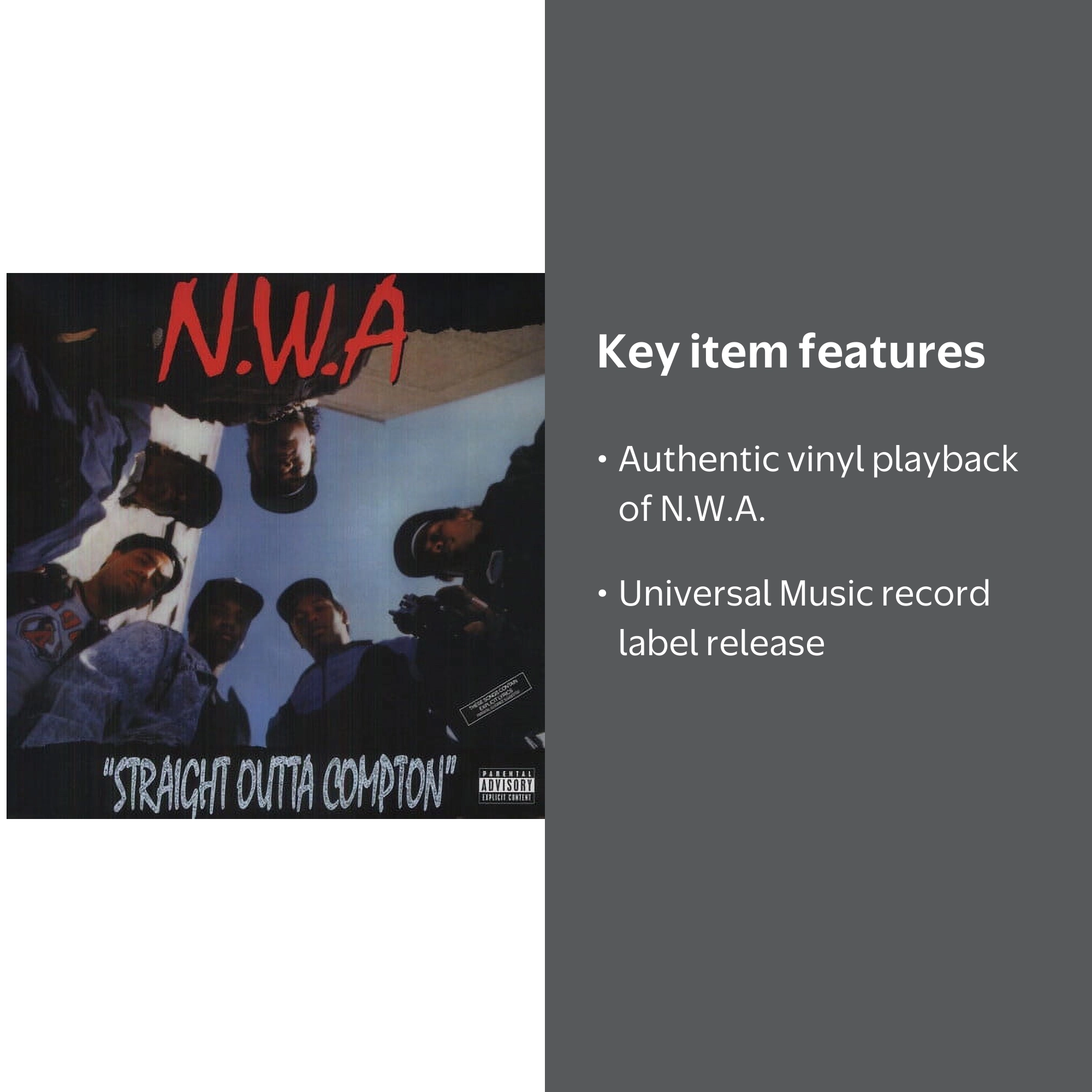 N.W.A., Vinyl, Straight Outta Compton, Music & Performance