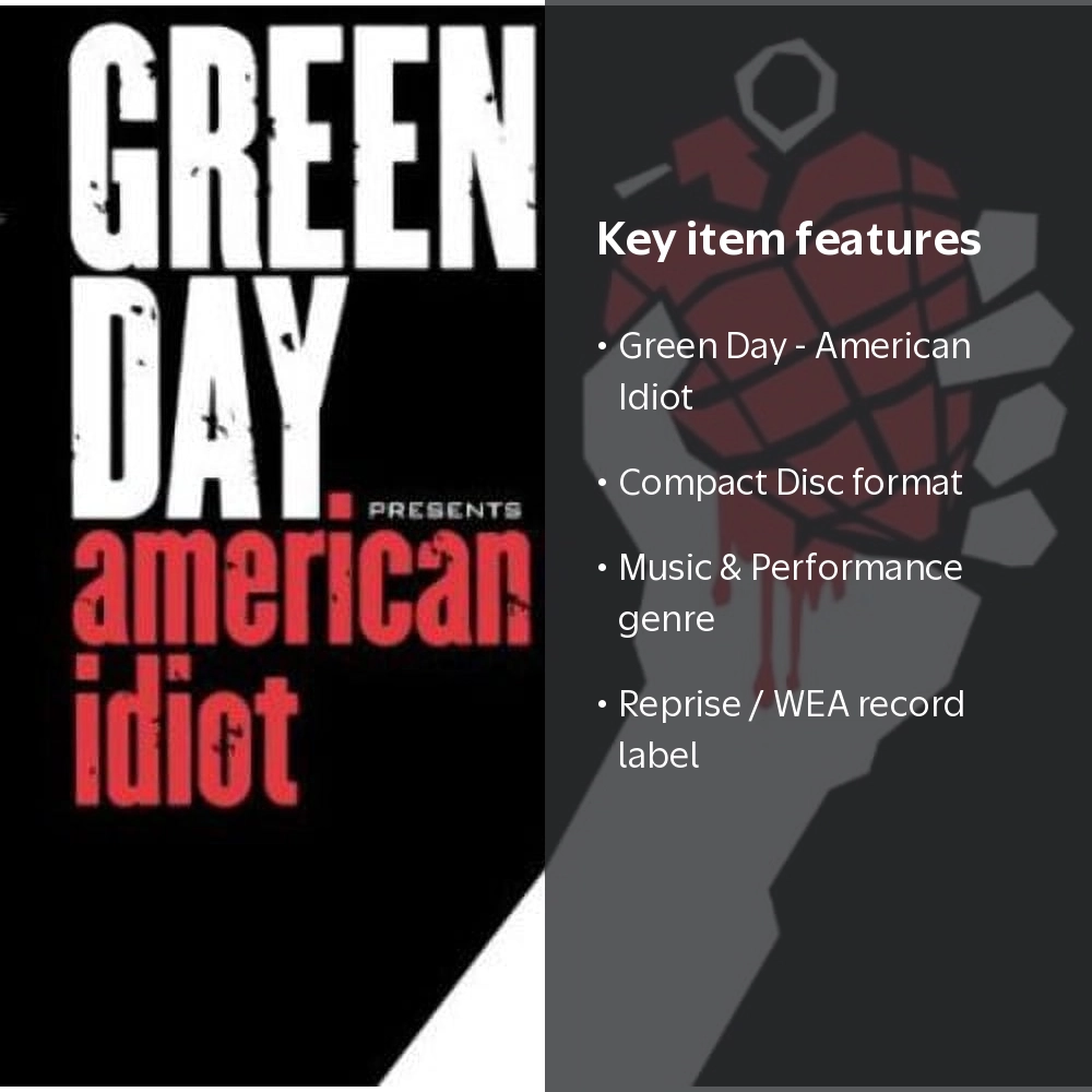 Green Day - American Idiot - Music & Performance - CD - Walmart.com