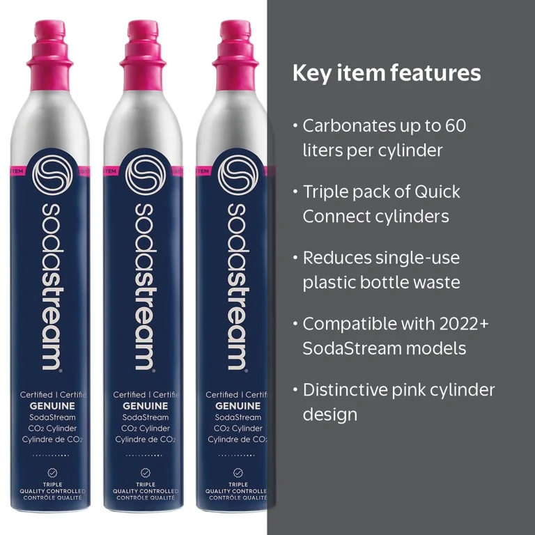 SodaStream, Co2 Carbonator Set, 60L Pink, Set of 3 - Walmart.com