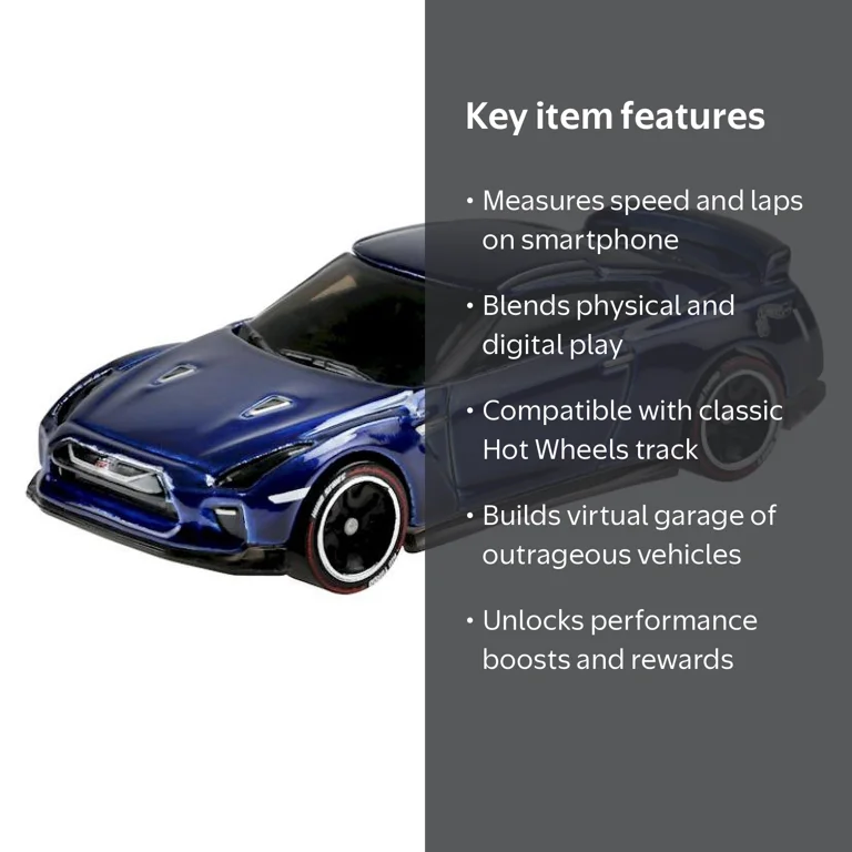 Hot Wheels id '17 Nissan GTR Vehicle with Embedded NFC Chip, 1:64