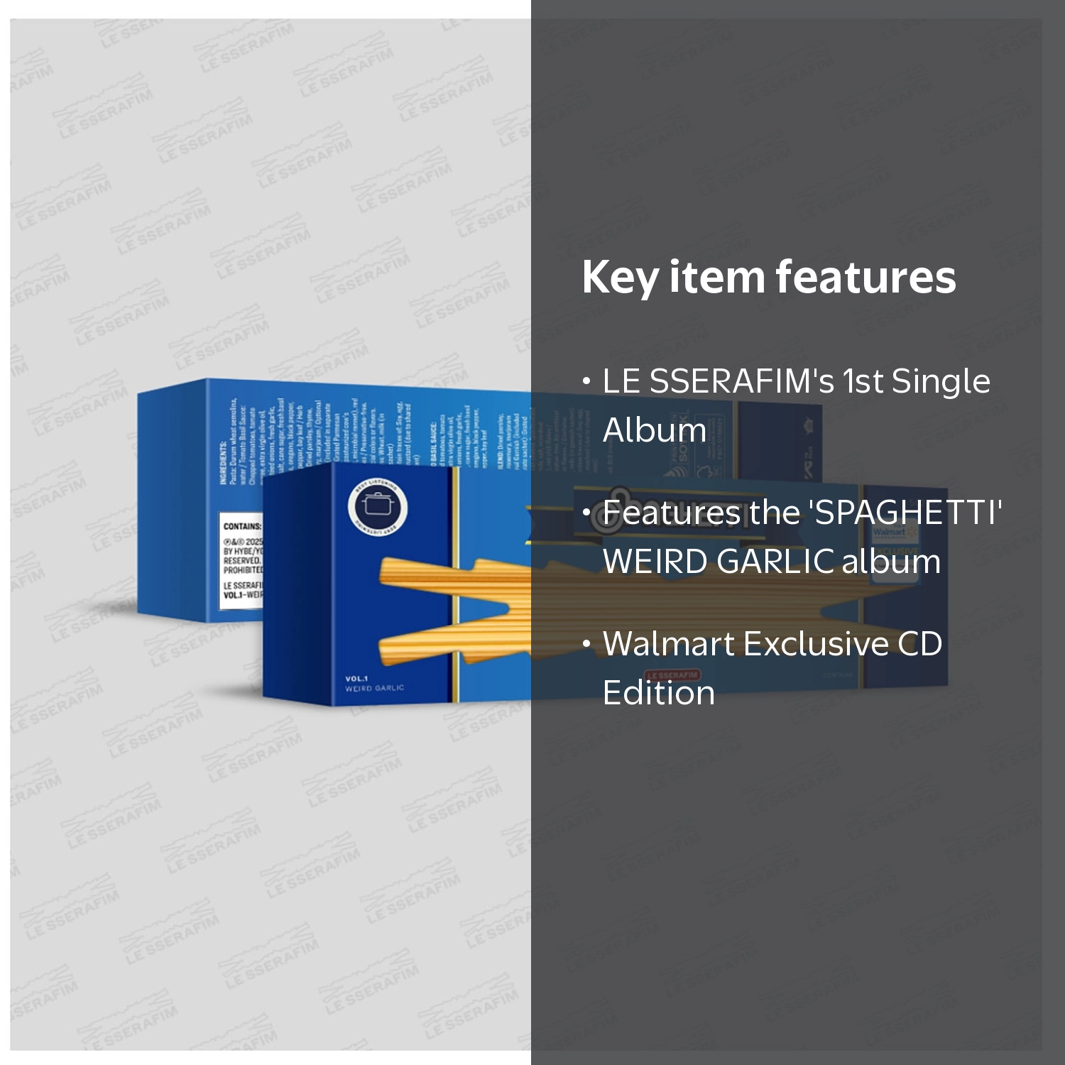 LE SSERAFIM - 1st Single Album 'SPAGHETTI' WEIRD GARLIC (Walmart
