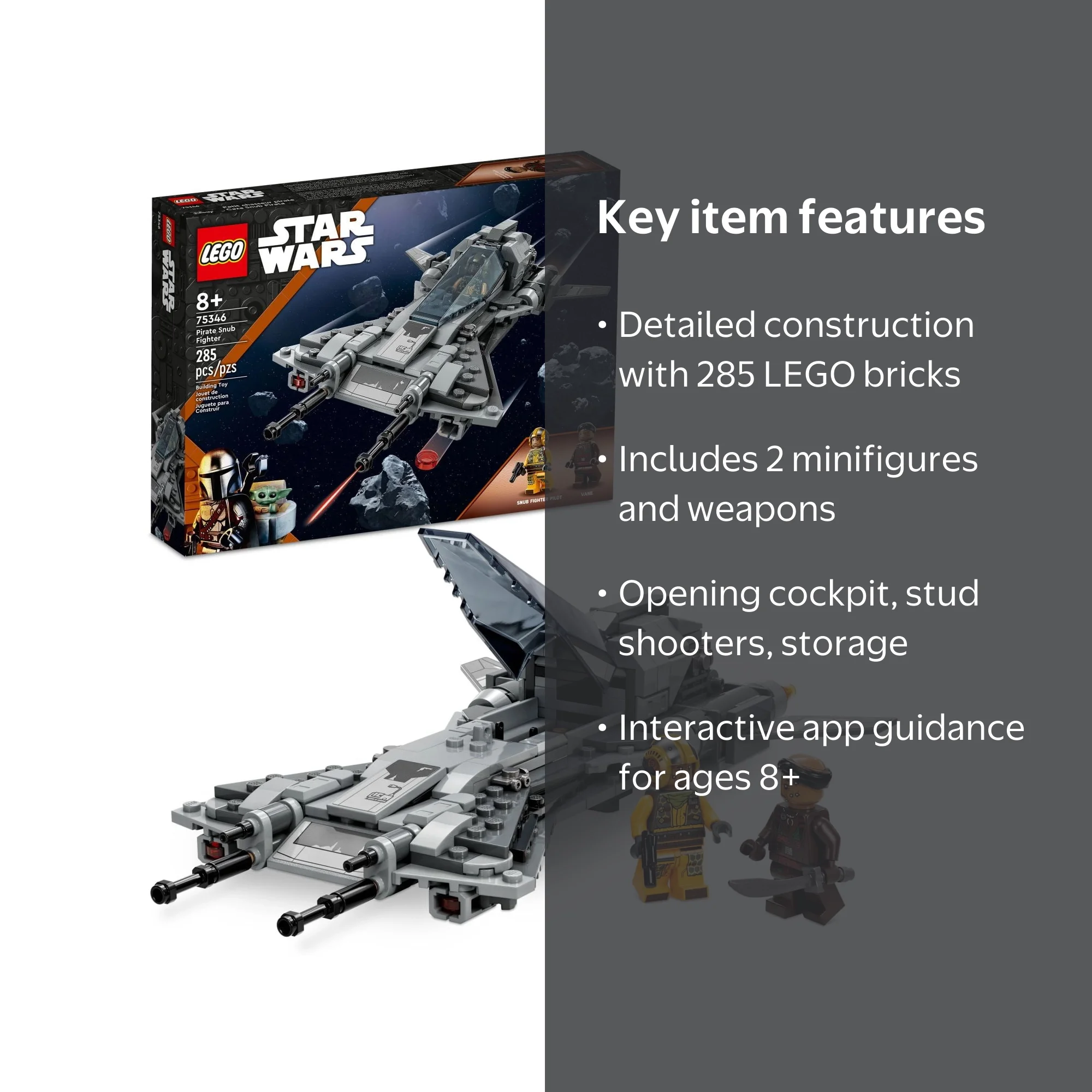Free Shipping! LEGO Star Wars Pirate Snub Fighter 75346 Buildable