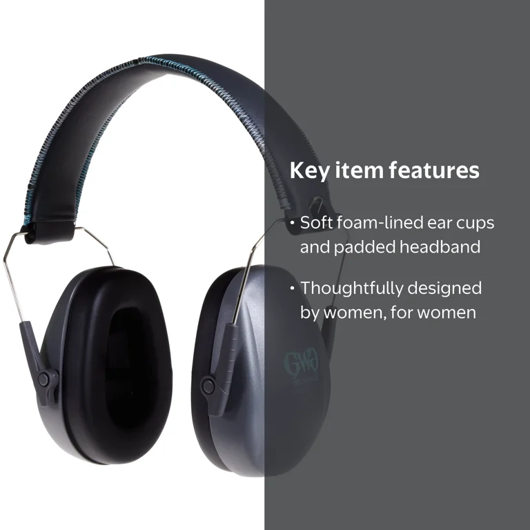 Girls With Guns Assure Low-Profile Earmuffs, 23 Db Nrr, Ansi S3.19