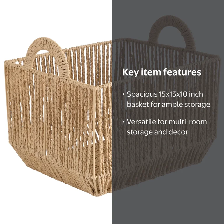Simplify Vertical Weave Storage Basket Vertical Weave Paper Rope
