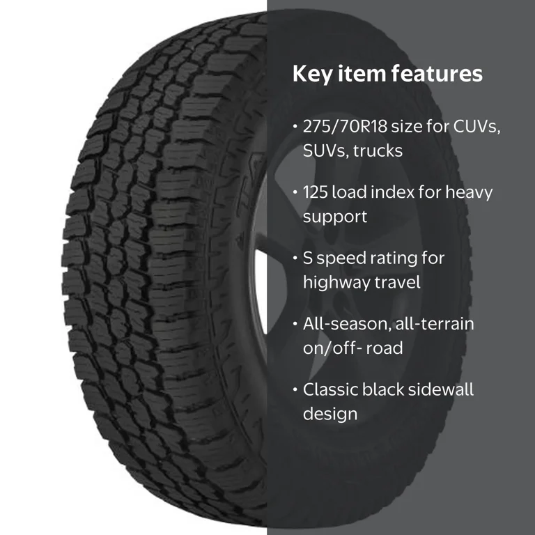 Sumitomo Encounter AT All-Terrain Tire 275/70R18 125 S, 60,000