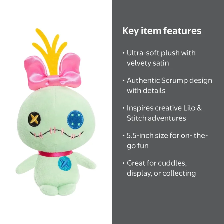 Disney Lilo & Stitch 5.5-inch Bean Plush Stuffed Animal Scrump