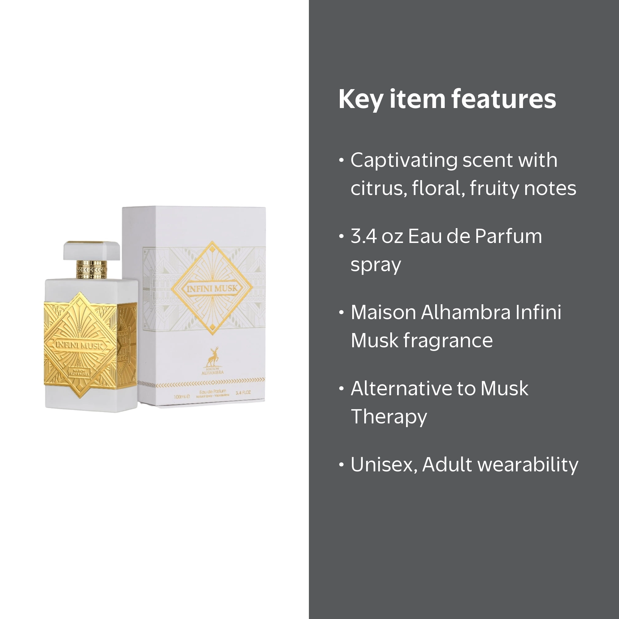 Maison Alhambra Infini Musk EDP Spray 3.4 oz Fragrances
