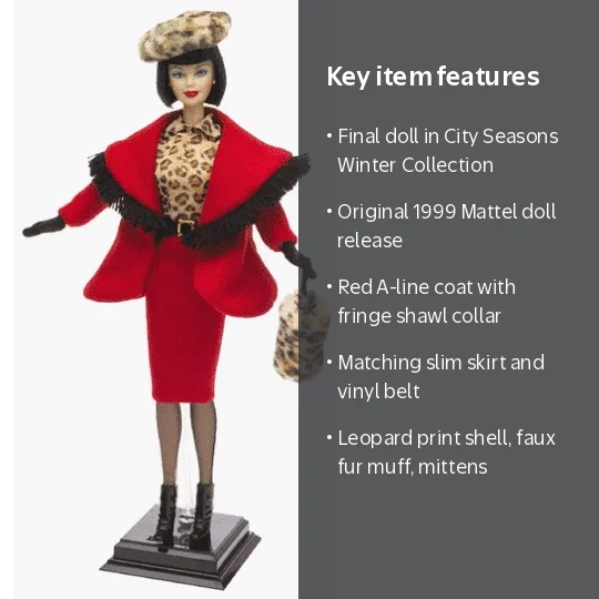 Winter in Montreal Barbie Doll City Seasons Winter Collection 1999