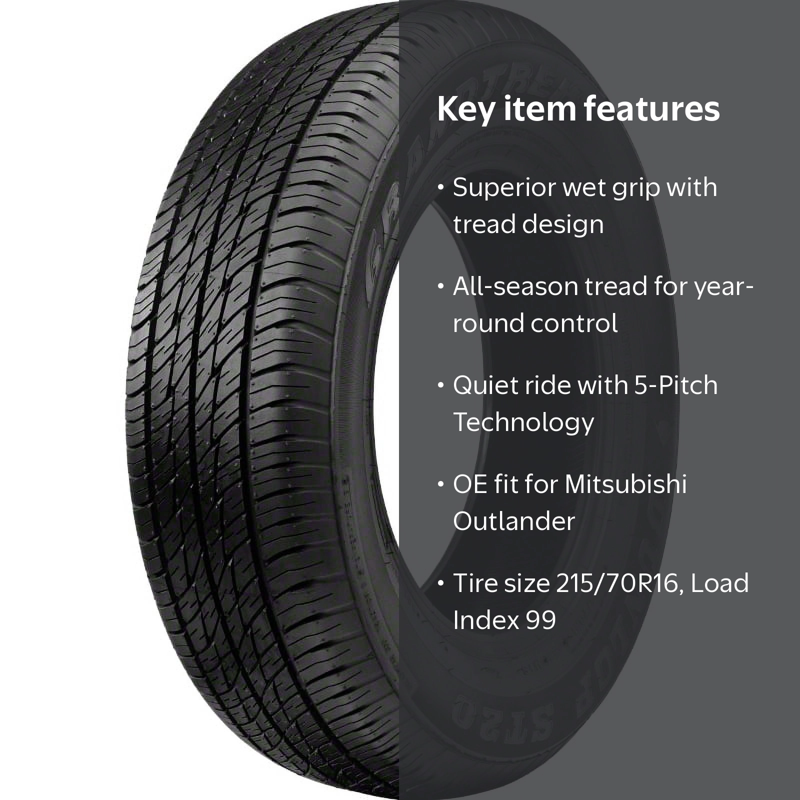 Dunlop Grandtrek ST20 All Season 215/70R16 99H Passenger Tire
