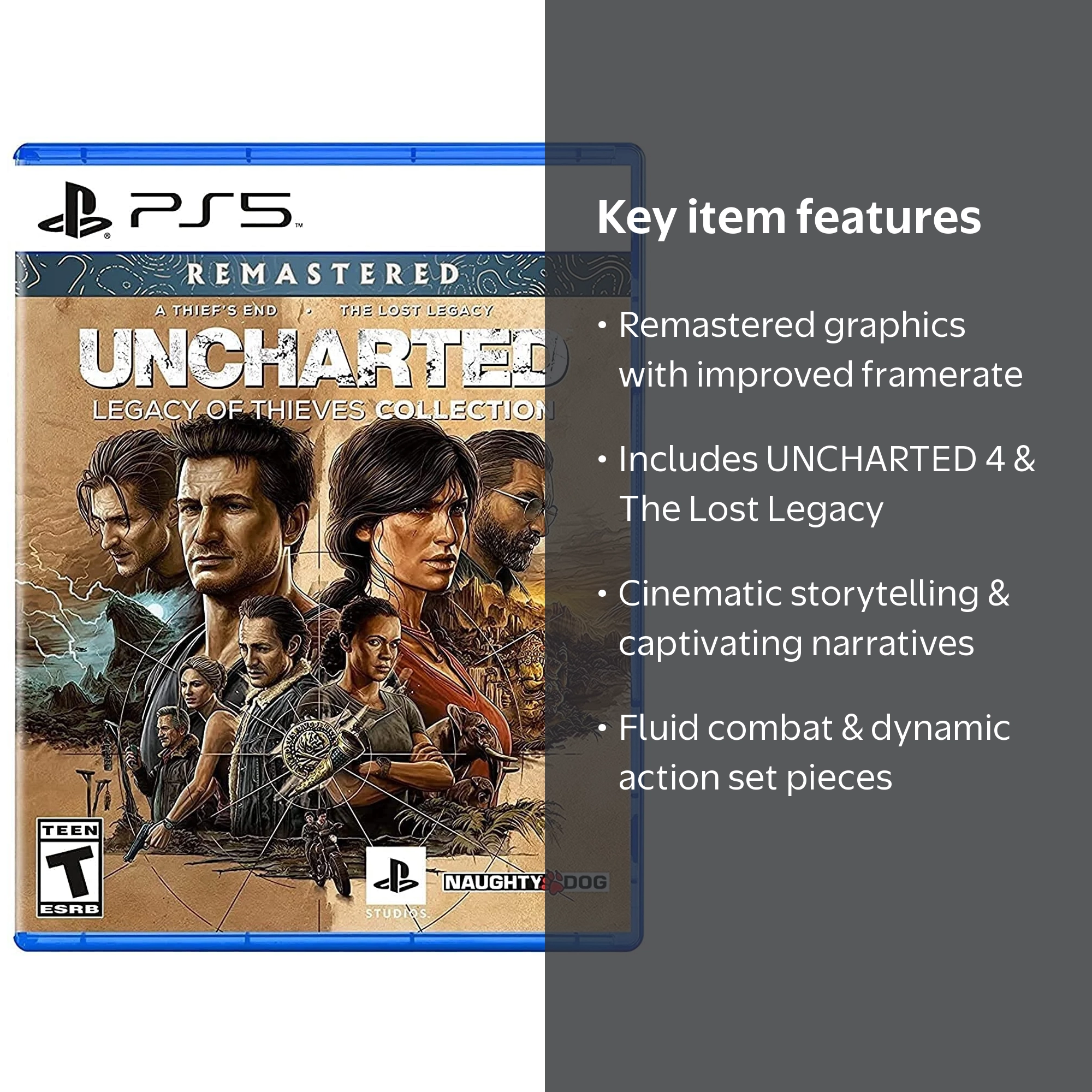 Free Shipping! PlayStation Uncharted Legacy of Thieves Collection