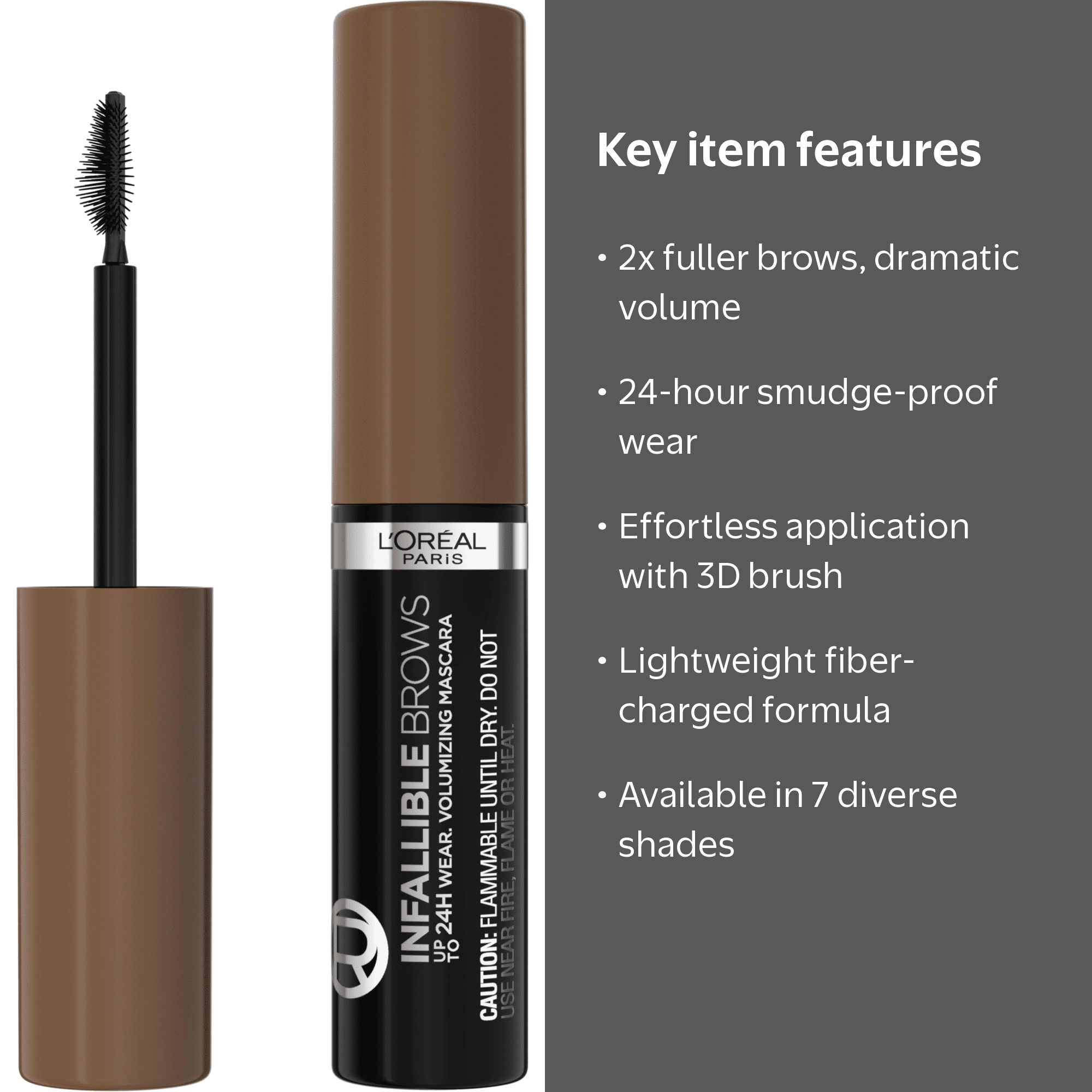 L'Oreal Paris Infallible Volumizing Eyebrow Color, Light Brunette
