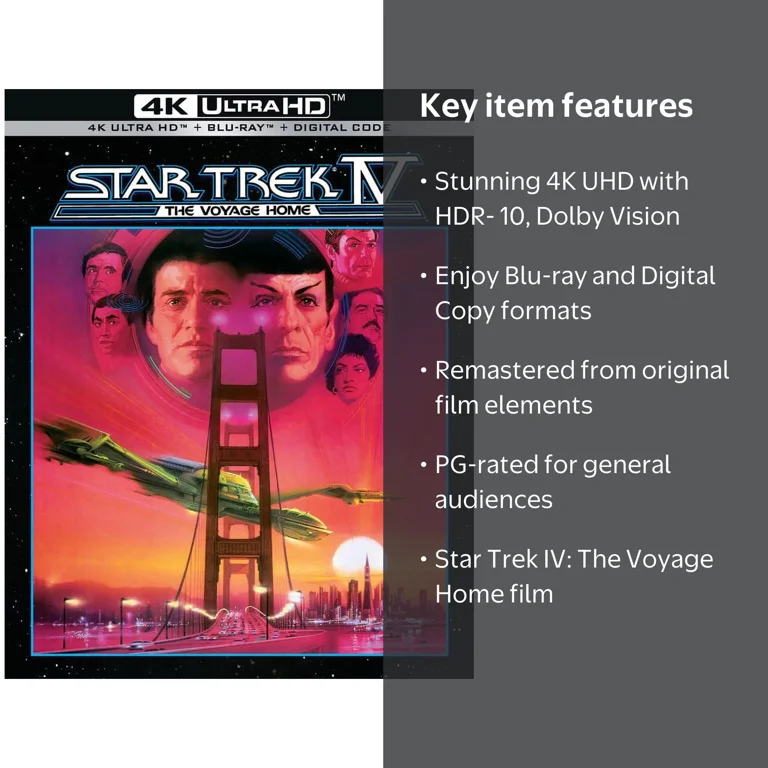 Star Trek IV: The Voyage Home Movie - 4K Ultra HD, Blu-ray