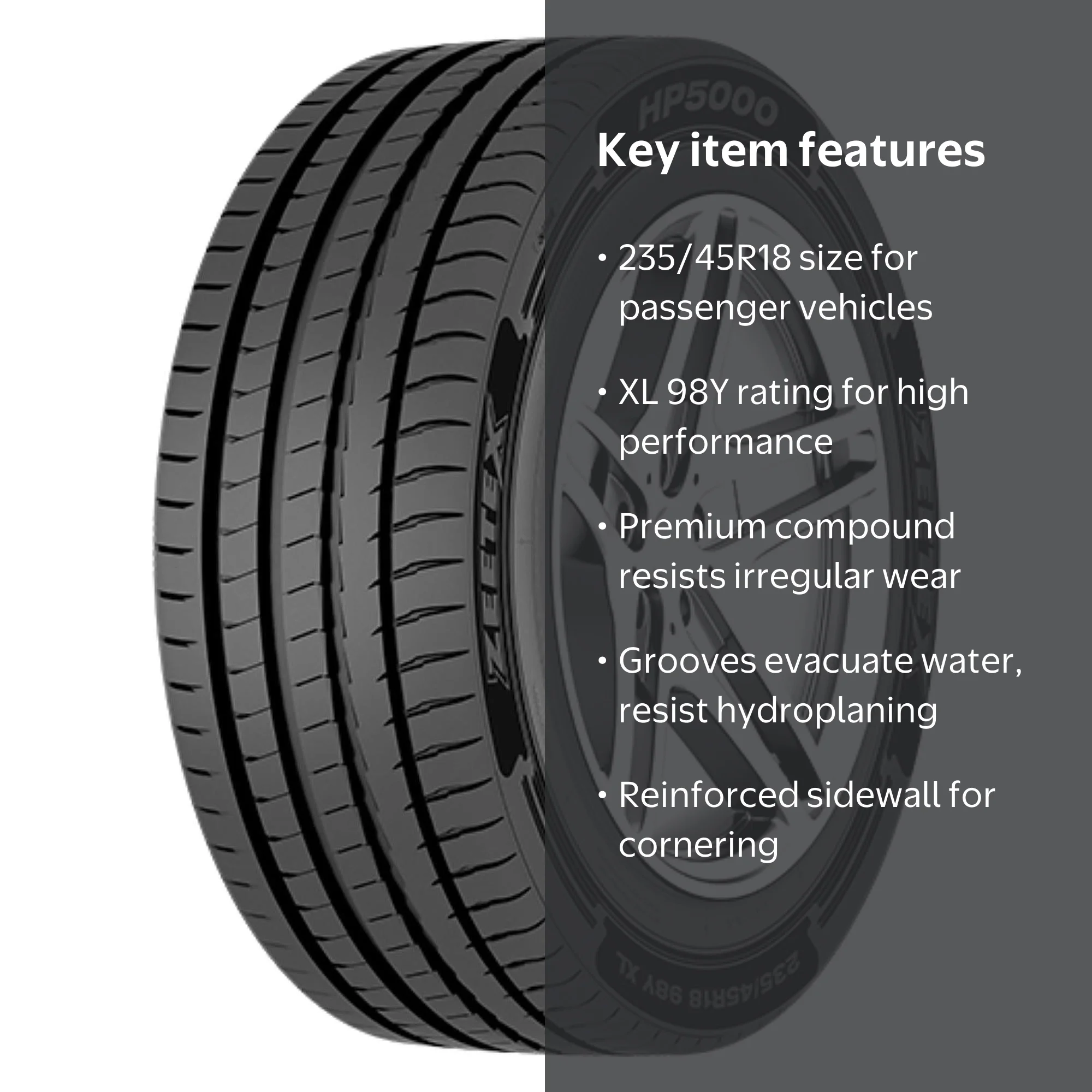 Zeetex HP5000 Max UHP 235/45R18 98Y XL Passenger Tire - Walmart.com