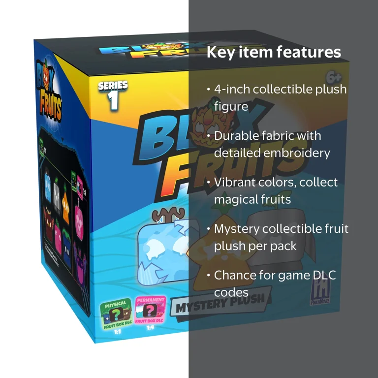 Blox Fruits, Collectible Plush, 4 inch, Mystery Fruit Toy