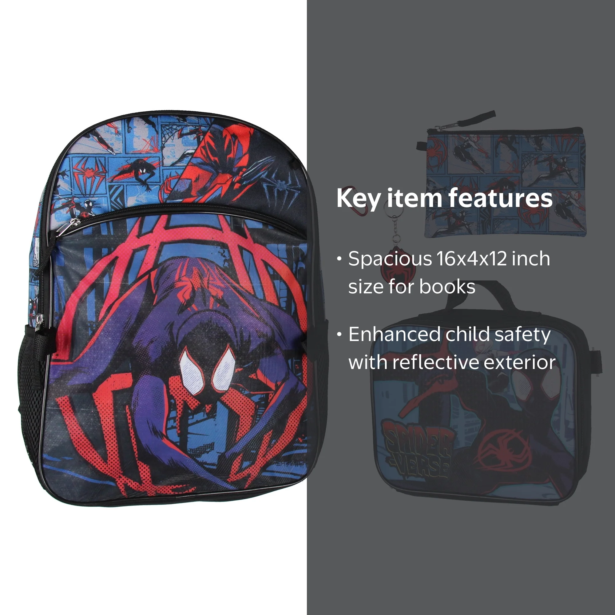 Marvel Spider-Man Miles Morales Across Verse Backpack, Lunch Box