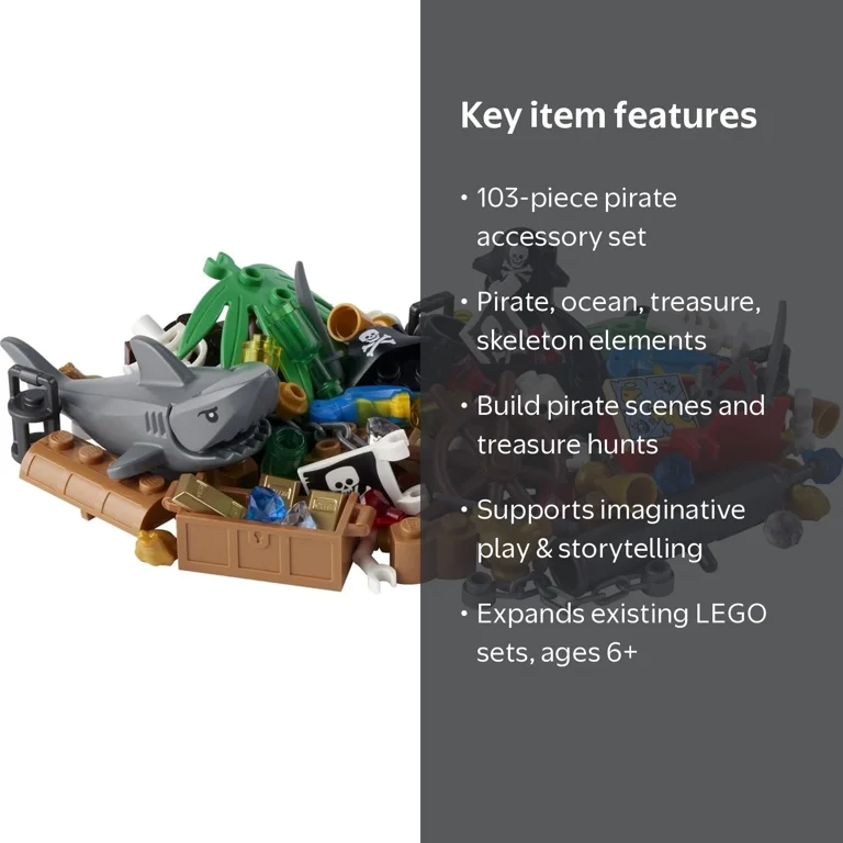 LEGO, Pirates and Treasure VIP Add‑On Pack 40515, 103 Pieces