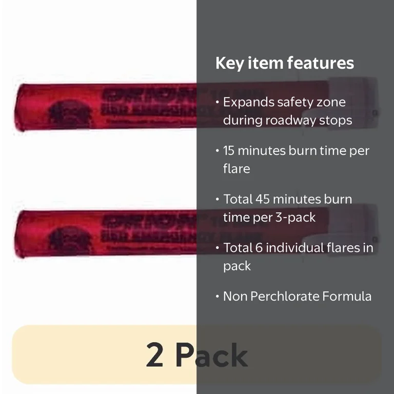 2 pack) ORION 315363 15 MINUTE WAXED FLARE 3-PACKS 6 - Walmart.com