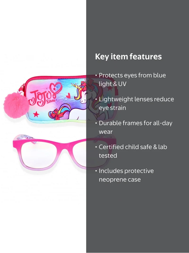 JoJo Siwa Character Blue Light Blocking Glasses For Children with