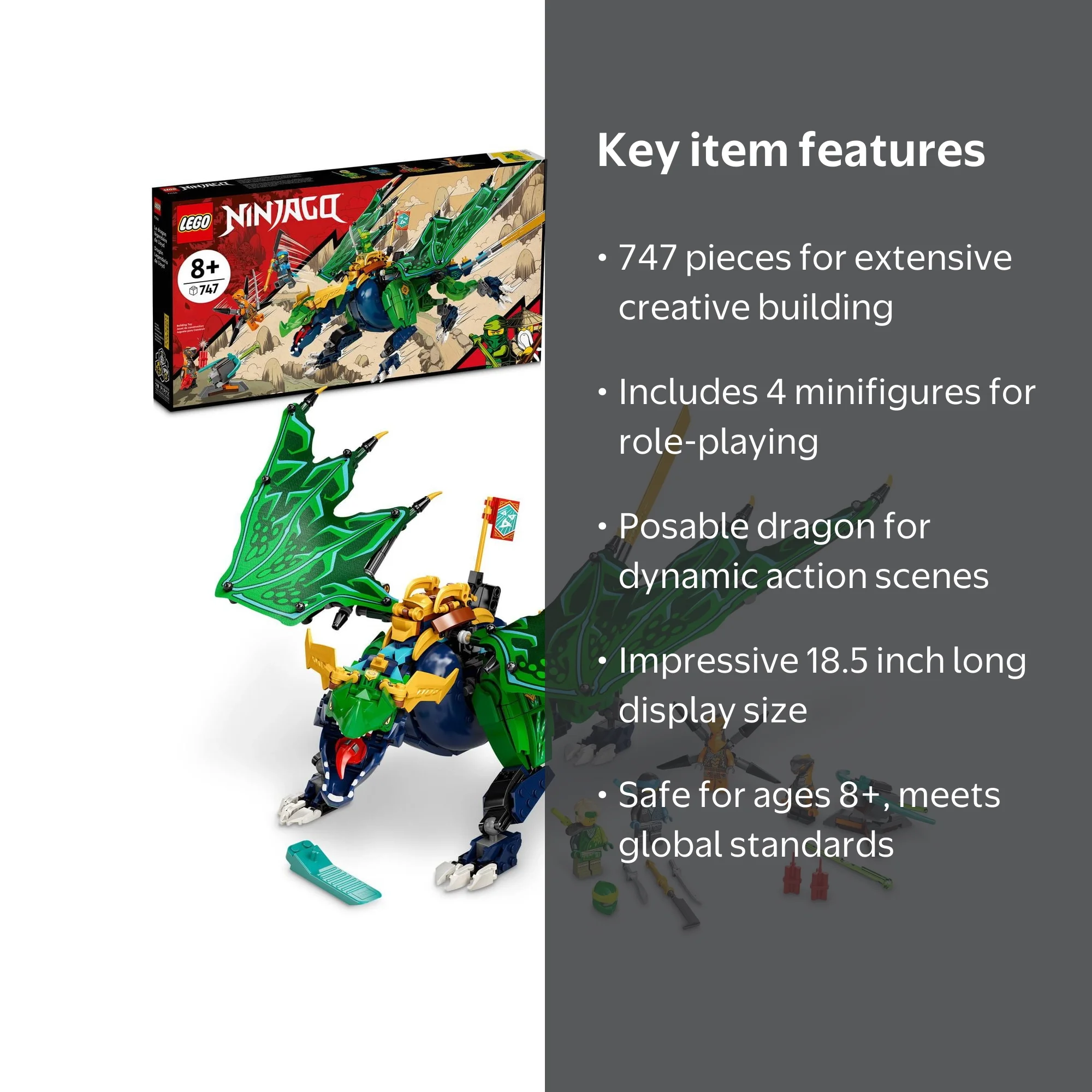 LEGO NINJAGO Lloyd's Legendary Dragon 71766 - Battle Weapons & Nya