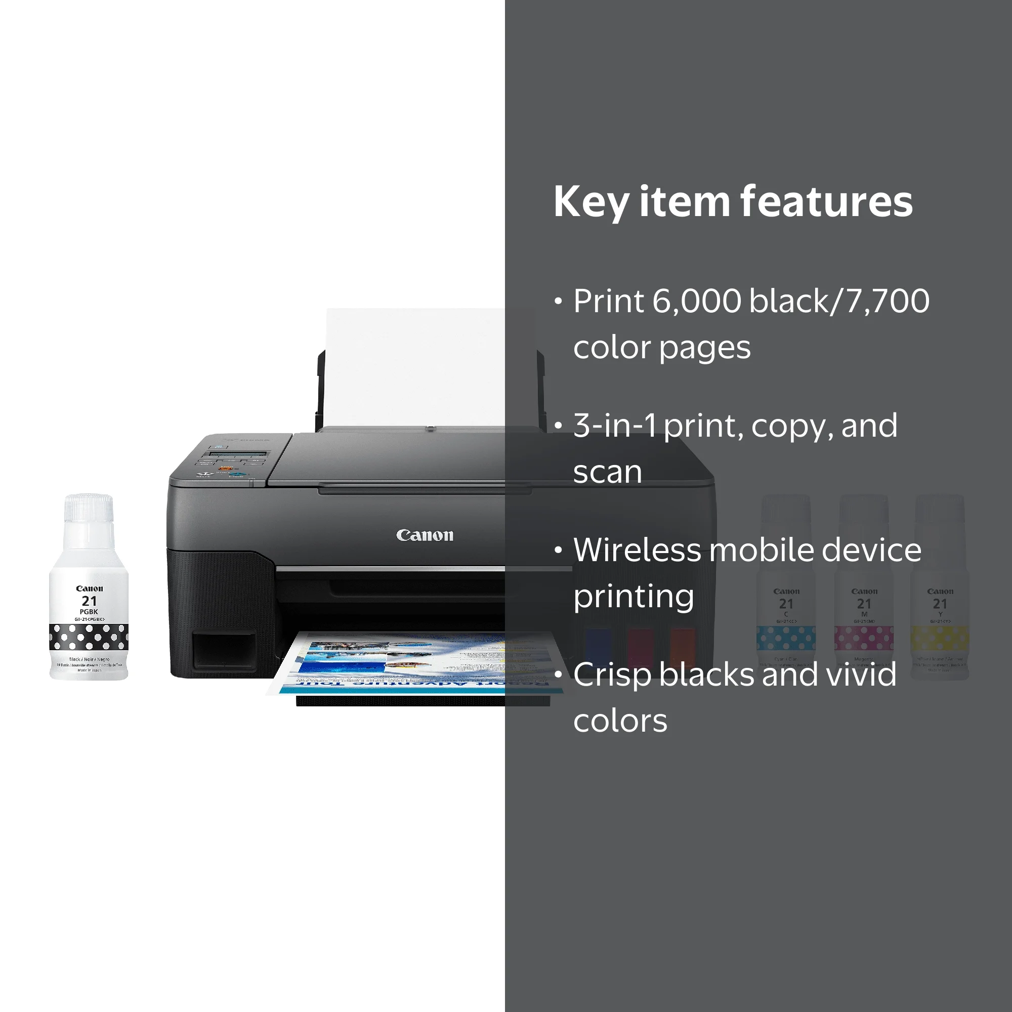 Canon, Wireless MegaTank All-In-One Printer, 17.6