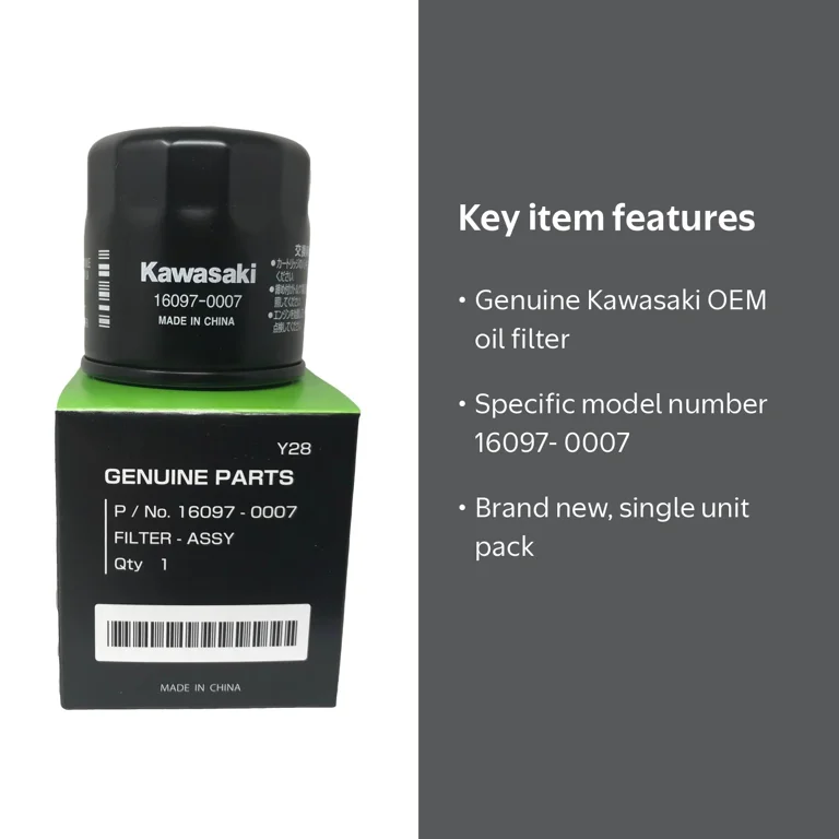 N70 Kawasaki, Oil Filter, 16097-0007, Genuine OEM, New - Walmart.com