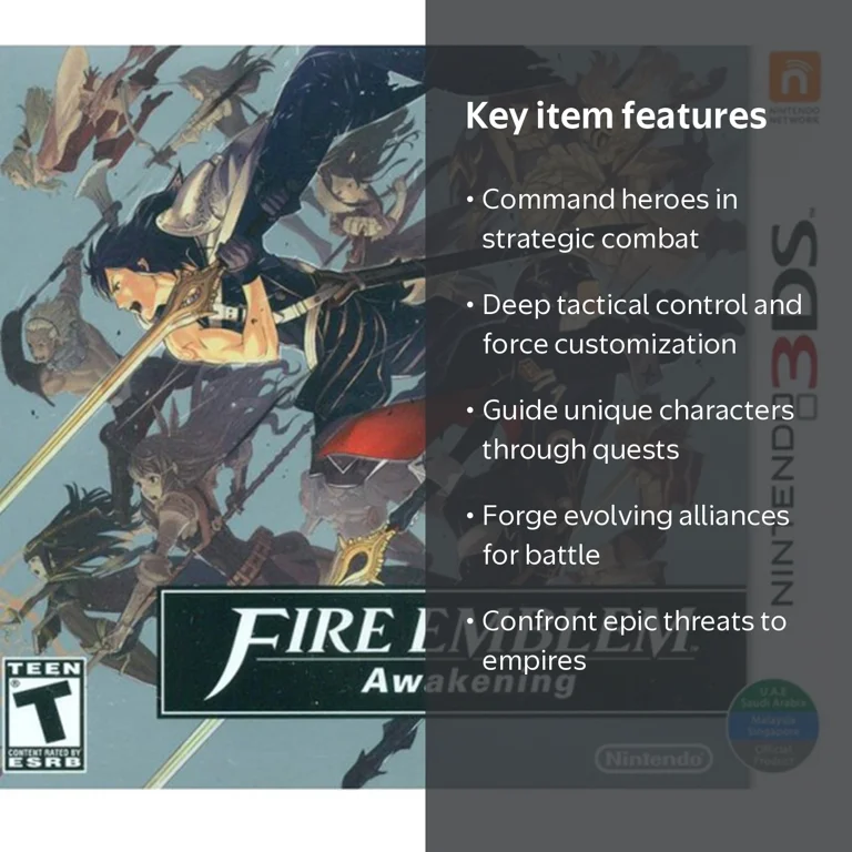 Fire Emblem Awakening, Nintendo 3DS World Edition, Strategy RPG
