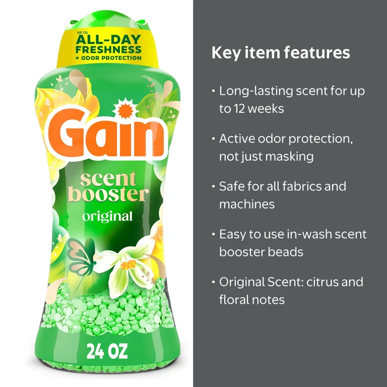 Gain, Laundry Scent Beads, 24 oz, Fireworks In-Wash Scent Booster