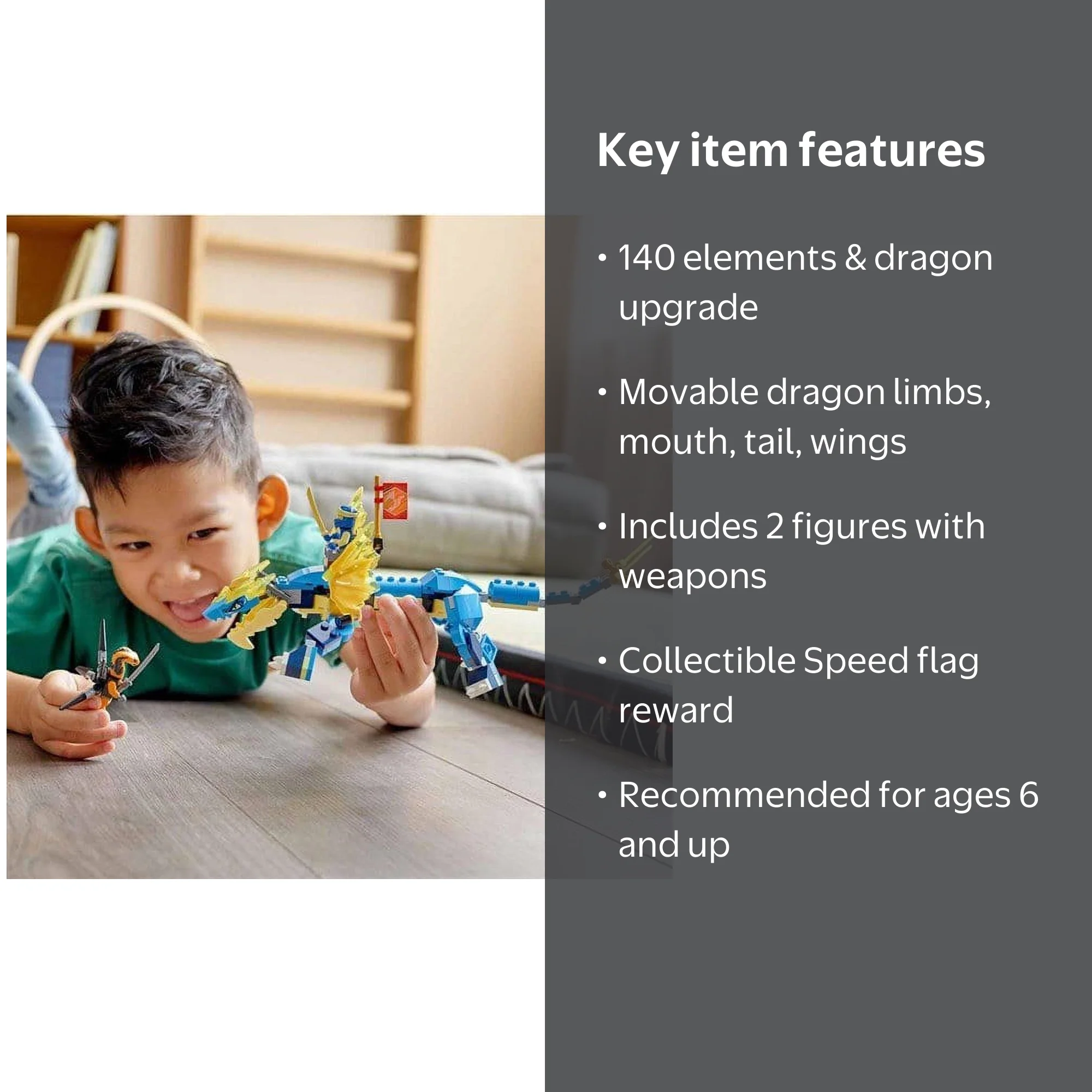 LEGO, Ninjago Playset, 71760, Jay's Thunder Dragon EVO - Walmart.com