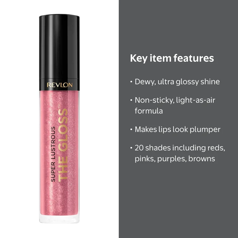 Revlon Super Lustrous Moisturizing High Shine Lip Gloss, 301 Rose