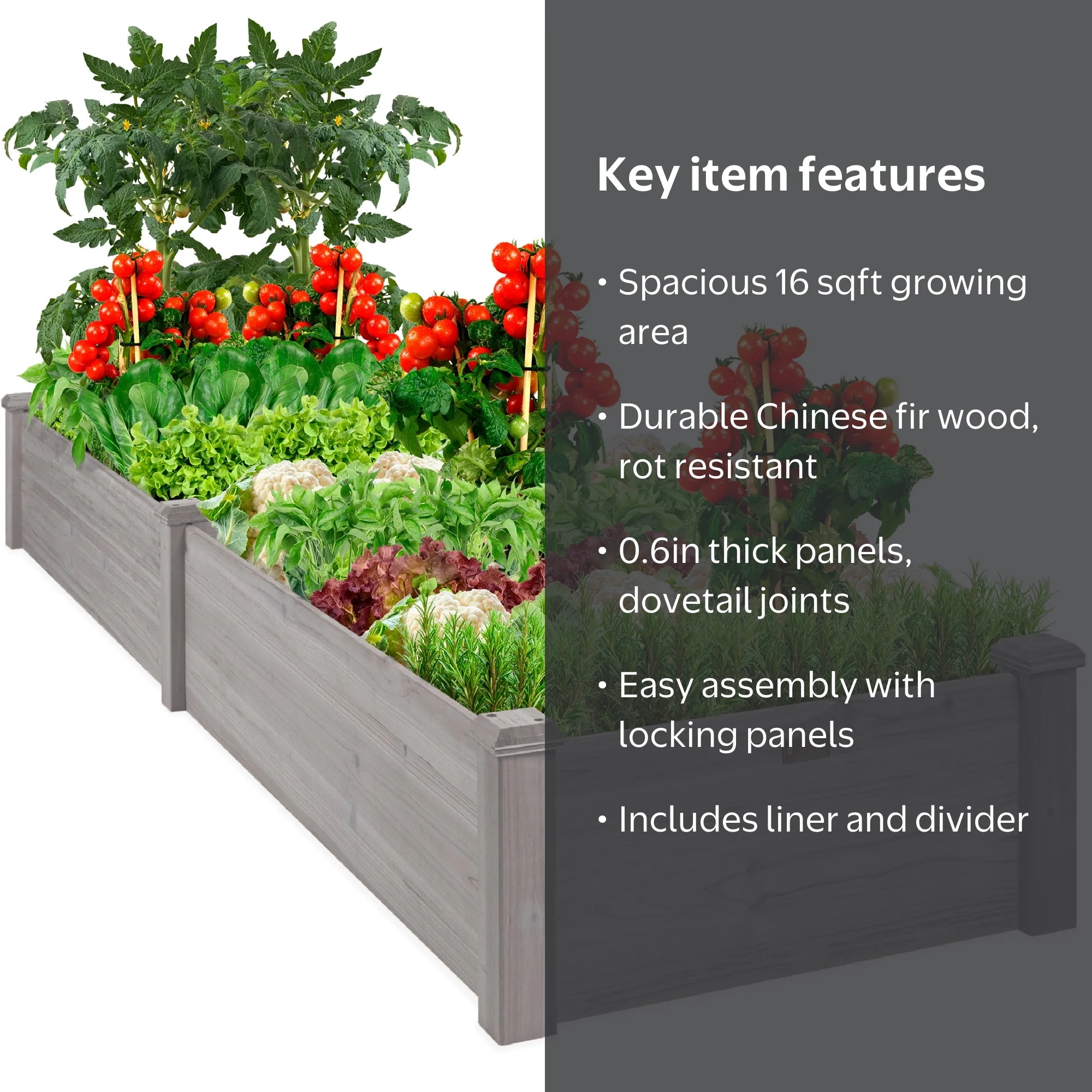 Best Choice Products Elevated Wooden Planter, 8x2ft Outdoor Garden