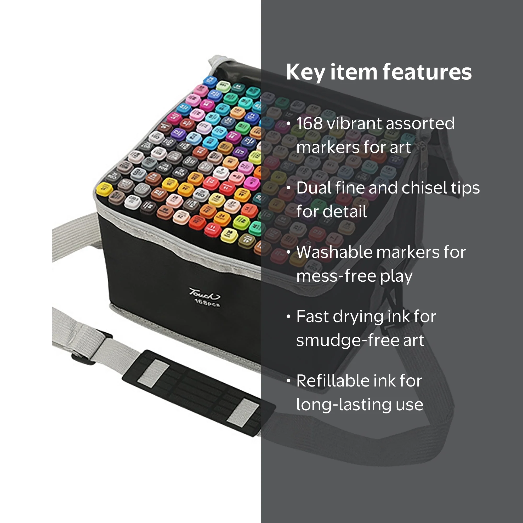 Art liner Collection Vol. 3 12個入 LWBDD 168-Count Alcohol Markers, Dual Tips Fine and Chisel