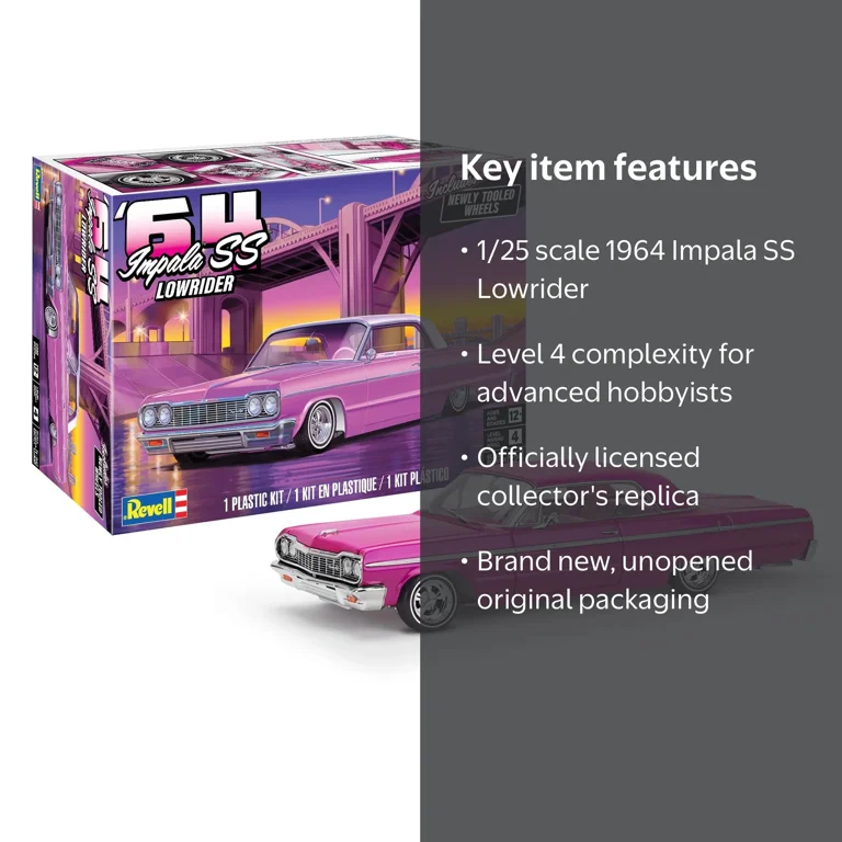 Revell, Model Kit, 1964 Chevrolet Impala SS Lowrider 1/25 Scale