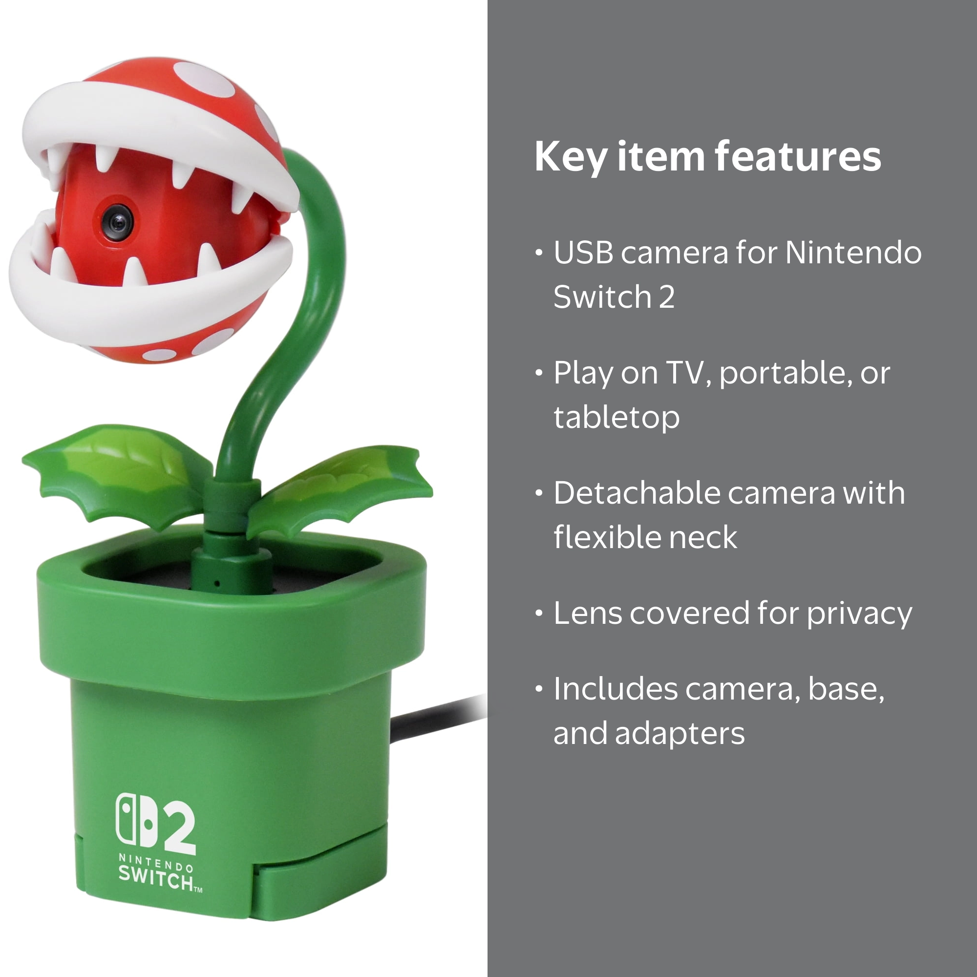Free Shipping! HORI Piranha Plant Camera for Nintendo Switch 2