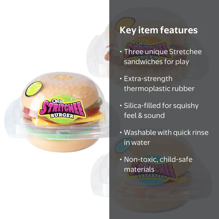 ORB Stretchee Foodz Secret Menu 3pk - Mix and Match, Squeeze