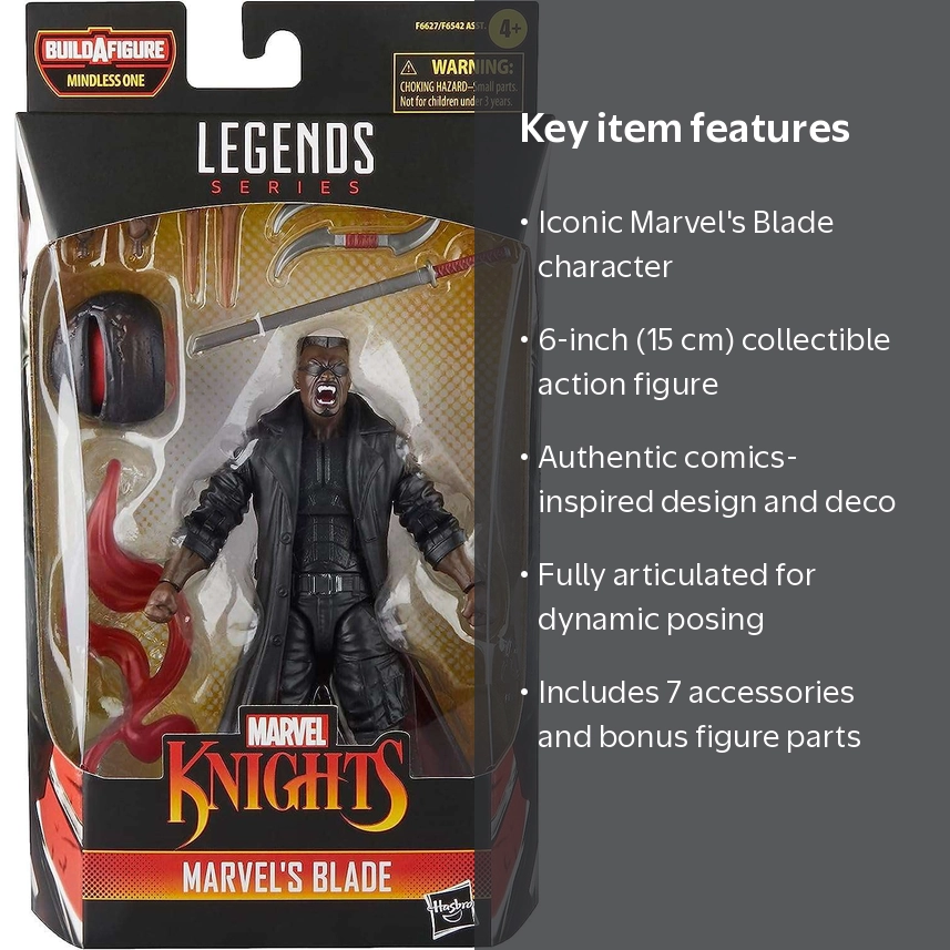 6 Inch Marvel Legends Marvel Knights Blade Action Figure by Hasbro