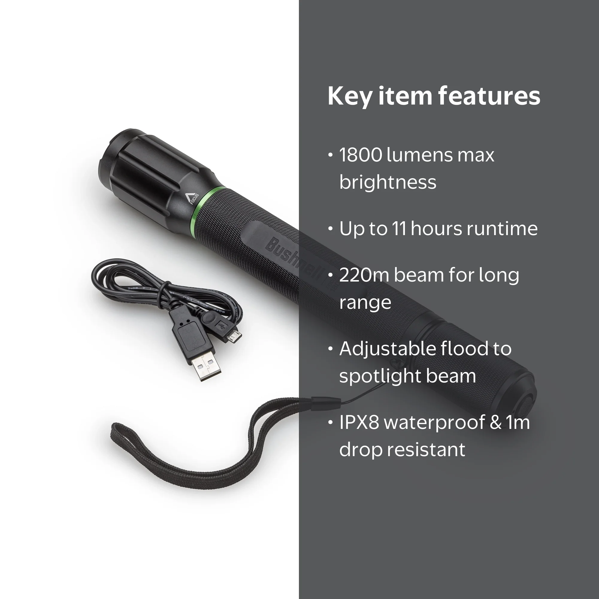 bushnell pro rechargeable flashlight & power bank Power+ Battery A pocket clip and convenient size makes transportation easy Customer reviews for Bushnell Pro